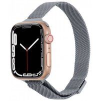 Tanak metalni remen milanski potez za Apple Watch 42mm / 41mm / 40mm / 38mm - sivi