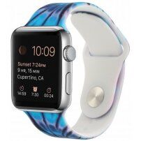 Silikonski remen sa batik uzorkom za Apple Watch 42mm / 41mm / 40mm / 38mm - plavo ljubičasti