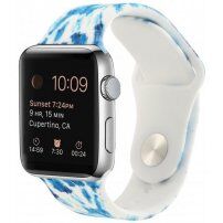 Silikonski remen sa batik uzorkom za Apple Watch Ultra 49mm / 46mm / 45mm / 44mm / 42mm - plavi