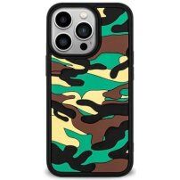 Zaštitna maska sa kamuflažnim uzorkom za iPhone 13 Pro - zeleni