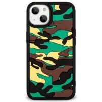 Zaštitna maska sa kamuflažnim uzorkom za iPhone 13 - zeleni
