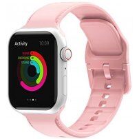 Jednobojni silikonski remen za Apple Watch Ultra 49mm / 46mm / 45mm / 44mm / 42mm - ružičasti