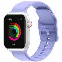 Jednobojni silikonski remen za Apple Watch Ultra 49mm / 46mm / 45mm / 44mm / 42mm - ljubičasti