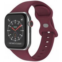 Silikonski remen sa leptir kopčom za Apple Watch Ultra 49mm / 46mm / 45mm / 44mm / 42mm - boja vina