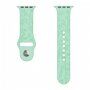 Silikonski remen sa uzorkom cvijeća za Apple Watch Ultra 49mm / 46mm / 45mm / 44mm / 42mm - pastel zelena