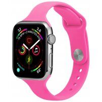 Tanak silikonski remen za Apple Watch Ultra 49mm / 46mm / 45mm / 44mm / 42mm - ružičasti