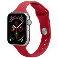 Tanak silikonski remen za Apple Watch Ultra 49mm / 46mm / 45mm / 44mm / 42mm - crveni