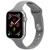 Tanak silikonski remen za Apple Watch Ultra 49mm / 46mm / 45mm / 44mm / 42mm - sivi