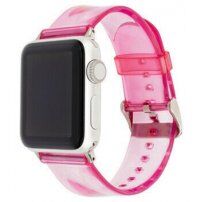 Prozirni silikonski remen za Apple Watch 42mm / 41mm / 40mm / 38mm - ružičasti