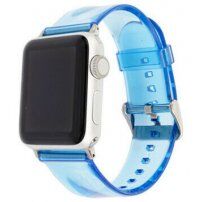 Prozirni silikonski remen za Apple Watch Ultra 49mm / 46mm / 45mm / 44mm / 42mm - plavi