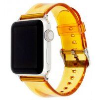 Prozirni silikonski remen za Apple Watch Ultra 49mm / 46mm / 45mm / 44mm / 42mm - narančasti