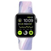 Silikonski remen sa uzorkom vodenih boja za Apple Watch Ultra 49mm / 46mm / 45mm / 44mm / 42mm - ljubičasti