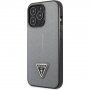 Guess Saffiano Triangle maska za iPhone 13 Pro - srebrni
