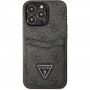 Guess 4G Saffiano Double Card maska sa džepom za kartice za iPhone 13 Pro Max - sivi