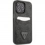 Guess 4G Saffiano Double Card maska sa džepom za kartice za iPhone 13 Pro Max - sivi
