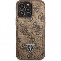Guess 4G Saffiano Double Card maska sa džepom za kartice za iPhone 13 Pro Max - smeđi