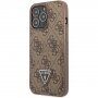 Guess 4G Saffiano Double Card maska sa džepom za kartice za iPhone 13 Pro Max - smeđi