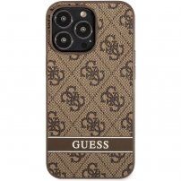 Guess 4G Stripe maskica za iPhone 13 Pro Max - smeđi