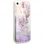 Guess Liquid Glitter Flower maska za iPhone 7 / 8 / SE (2020/2022) - ljubičasti