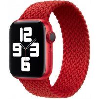 Najlonski remen s uzorkom pletenice za Apple Watch 42mm / 41mm / 40mm / 38mm - XS - crveni