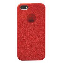 Šljokasta maskica za iPhone 5 / 5S / SE (2016) - crveni