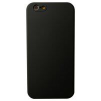 Silikonska zaštitna maskica s ravnim rubovima za iPhone 6 / 6S - crni
