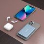 CubeNest S1B0 magnetski bežični powerbank s portom USB-C - 5 000 mAh - plava