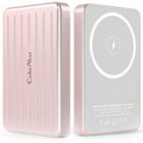 CubeNest S1B0 magnetski bežični powerbank s portom USB-C - 5 000 mAh - Ružičasta
