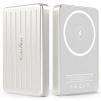 CubeNest S1B0 magnetski bežični powerbank s portom USB-C - 5 000 mAh - srebrna