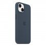 Originalna Apple silikonska maskica s MagSafe za iPhone 14 - olujno plava