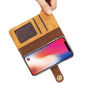 2u1 elegantna ukloniva flip futrola za Apple iPhone XS / iPhone X - svjetlo smeđe