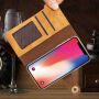 2u1 elegantna ukloniva flip futrola za Apple iPhone XS / iPhone X - svjetlo smeđe