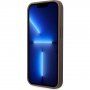 Guess 4G Metal Logo maskica za iPhone 14 - smeđi