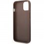 Guess 4G Metal Logo maskica za iPhone 14 - smeđi
