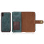 2u1 elegantna ukloniva flip futrola za Apple iPhone XS / iPhone X - zelena