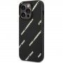 Karl Lagerfeld Grained Leather Logomania etui za iPhone 14 Pro Max - crni