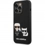 Karl Lagerfeld Karl and Choupette silikonski etui sa MagSafe za iPhone 14 Pro Max - crni
