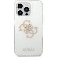 Guess Big 4G Full Glitter svjetlucavi etui za iPhone 14 Pro - proziran