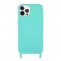Silikonski etui s uzicom za iPhone 13 Pro Max - plavi
