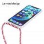 Prozirni etui s uzicom za iPhone 13 - bijelo zlatna