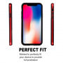GOOSPERY prozirna maskica sa šarenim okvirom za Apple iPhone XS / iPhone X - crno/crveni