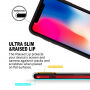 GOOSPERY prozirna maskica sa šarenim okvirom za Apple iPhone XS / iPhone X - crno/crveni