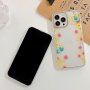 Prozirni omot s cvjetnim uzorkom za iPhone 13 Pro - begonije