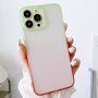 Prozirni etui s dvobojnim okvirom za iPhone 12 Pro - Crveno-zelena