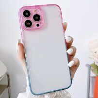 Prozirni etui s dvobojnim okvirom za iPhone 12 Pro Max - ružičastoplava