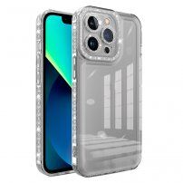 Prozirni etui s efektom dijamanta za iPhone 11 Pro - sivi