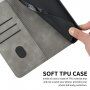Kožni preklopni etui s uzorkom za iPhone 12 Pro Max - sivo