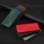 Kožni preklopni etui s uzorkom za iPhone 13 mini - tamno plavo