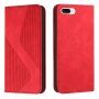 Kožni preklopni etui s uzorkom za iPhone 7 Plus / 8 Plus - crveno