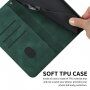Kožni preklopni etui s uzorkom za iPhone 7 Plus / 8 Plus - Tamnozeleno